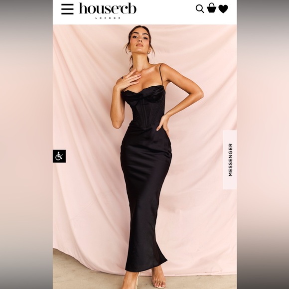 House Of CB Black Corset Maxi Dress - Picture 3 of 4